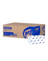Полотенца бумажные в листах 22х21см PRO Tissue 1 слойные, V сложение, H3, 250 шт. С192 (х1/20) [упаковка]