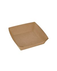 Лоток бумажный 550мл 139х139х40мм ECO TRAY цвет Крафт DoECO (х50/300)