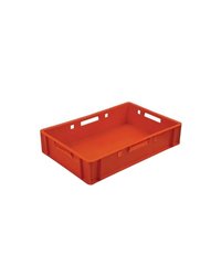 Ящик для продуктов сплошной (от -18 до +50°C) полиэтилен 25л ,H=12,L=40,B=60см красный