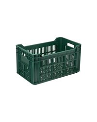 Ящик для продуктов перфорированный (от -18 до +50°C) полиэтилен 40л ,H=26,4,L=50,B=30см зелен.