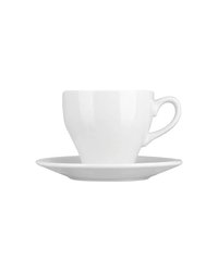 Чайная пара «Коллаж» фарфор 200мл D=82/140мм белый
