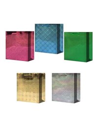 Пакет подарочный 11x14+6см Голографический (SG101-105 Микс) (х10/200)