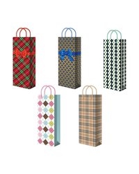 Пакет подарочный 12х36+8см ламинированный со шнуром (B 401-405) (х10/200) Китай