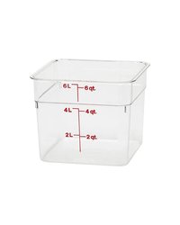 Контейнер для продуктов градуированный поликарбонат 5,7л ,H=18,5,L=21,5,B=21,5см прозр.