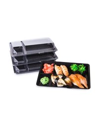Крышка "Витрина" к конт. прямоуг. (для суши) ОПС КД-011 201х125х41мм цвет прозр. Кадо (х540)