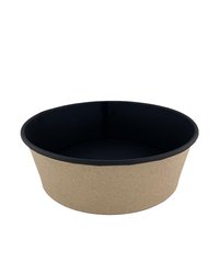 Контейнер бумажный круглый 750мл D=150мм Выс:61мм Round Bowl flat цвет Крафт/Черный OSQ (х270)
