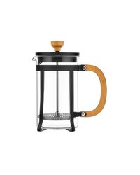 Френч-пресс термост.стекло,сталь нерж. 0,6л D=10,2,H=18,3,L=14,5см прозр.,бежев.