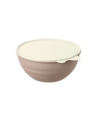 Миска с крышкой полипроп. 2,8л D=22,3,H=10,5см бежев.