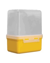 Контейнер для продуктов «Дуобокс» перфорированный полипроп. 0,6л ,H=29,5,L=23,8,B=15,4см прозр.,желт