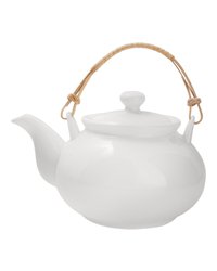 Чайник заварочный «Кунстверк» фарфор 1,1л D=97,H=125,L=185мм белый