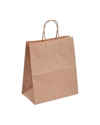 Пакет бумажный с кручеными ручками 260х150х350мм 90г/м2 цвет Крафт (х250)