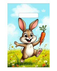 Пакет ПЭ с вырубной неусиленной ручкой 20x30см (30) (Зайка и ежик) Тико (х100/3000)