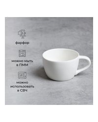 Чашка кофейная «Полар» фарфор 80мл D=45,H=70мм белый