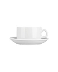 Чайная пара «Коллаж» фарфор 250мл белый