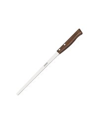 Нож для тонкой нарезки сталь,дерево ,H=45,L=395/225,B=110мм коричнев.,металлич.