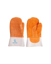 Рукавицы д/кондитера,укороченные (пара) кожа ,L=27,5,B=14,5см серый,оранжев.