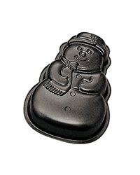 Форма для выпечки «Снеговик» сталь,антиприг.покр. ,H=50,L=310,B=197мм черный