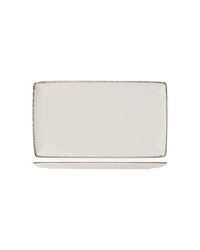 Блюдо «Браун Дэппл» прямоугольное фарфор ,L=33,B=19см белый,коричнев.