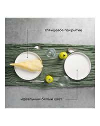 Блюдо «Кунстверк» круглое с бортом фарфор D=225,H=17мм белый