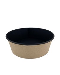 Контейнер бумажный круглый 750мл D=150мм Выс:61мм Round Bowl flat цвет Крафт/Черный OSQ (х270)