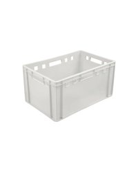 Ящик для продуктов сплошной (от -30 до +60°C) полиэтилен 59л ,H=30,L=60,B=40см белый