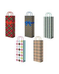 Пакет подарочный 12х36+8см ламинированный со шнуром (B 401-405) (х10/200) Китай
