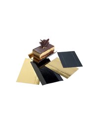 Подложка для кондитерских изделий[200шт] картон ,L=100,B=45мм золотой,черный