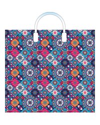 Пакет ПЭ с пластмассовыми ручками 38x34+3см (90) (Калейдоскоп) Артпласт (х10/150)