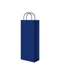Пакет подарочный 12x36+12см со шнуром (SPB25 Blue) (х10/200) КИТАЙ