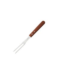 Вилка кухонная сталь,дерево ,L=30,5см металлич.,коричнев.