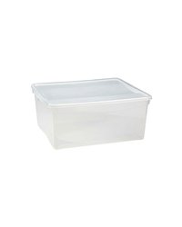 Контейнер для продуктов «Кристалл» с крышкой полипроп. 18л ,H=17,L=40,B=33,5см прозр.