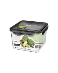 Контейнер для продуктов крышка герметичная с клапаном тритан 1,7л ,H=11,1,L=16,B=16см прозр.,черный