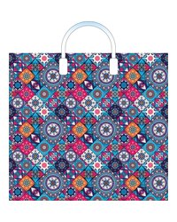 Пакет ПЭ с пластмассовыми ручками 38x34+3см (90) (Калейдоскоп) Артпласт (х10/150)
