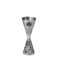 Джиггер «Афродита» 60/90 мл с рисунком сталь нерж. D=45,H=145мм серебрист.