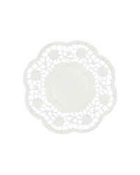 Настольные подкладки кружевные[1000шт] бумага D=10,H=4,L=22,B=10см белый