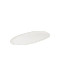 Блюдо «Афрос» овальное кост.фарф. ,H=10,L=345,B=180мм белый