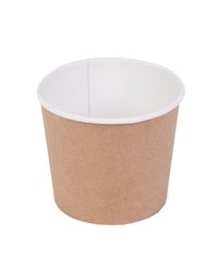 Контейнер бумажный круглый для супа без крыш. 500мл 100мм Выс.: 95мм Round Bowl цвет Крафт OSQ (х30/600)