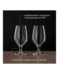 Бокал для пива «Селест» стекло 350мл D=5,8,H=14,8мм прозр.