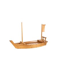 Блюдо для суши «Корабль» сосна,сталь ,H=48,5,L=75,B=26,5см бежев.
