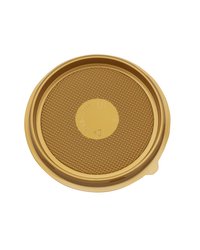 Дно для Мини-тортницы круглое золотистое (к купольной крышке) ПЭТ ПР-Т-85, 90мм Выс.: 80мм цвет Золотой Протэк (х480/480)