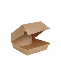 Коробка д/гамбургеров ECO BURGER L 120х120х70мм BURGER Размер L цвет Крафт DoECO (х50/150)