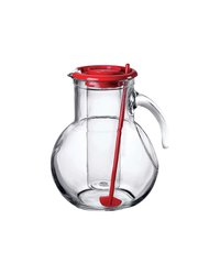 Кувшин «Куфра» с охладителем стекло 2л D=17,95,H=21,1см прозр.,красный