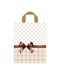 Пакет ПЭ с петлевой ручкой 28x35см (55) (Шоколадный бант) Глянцевый Тико (х50/700)