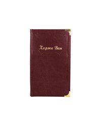 Папка-карта вин кожезам. ,L=32,B=19см бордо