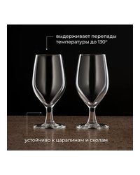 Бокал для пива «Селест» стекло 270мл D=54,H=155мм прозр.