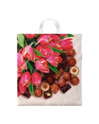Пакет ПЭ с петлевой ручкой 38x42+6см (40) ПНД (Каприз) Интерпак (х25/500)