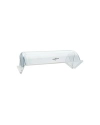 Крышка для гастроемкости GN 1/2 с ручкой поликарбонат,хром ,H=15,L=32,5,B=26,5см прозр.