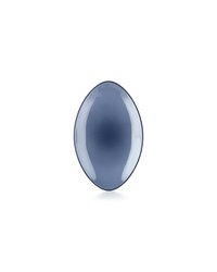 Блюдо «Экинокс» овальное керамика ,H=40,L=350,B=223мм синий
