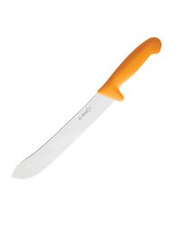 Нож для нарезки мяса сталь нерж.,пластик ,L=425/295,B=35мм желт.,металлич.