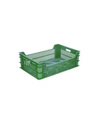 Ящик для продуктов перфорированный (от 0 до +50°C) полиэтилен 48л ,H=19,L=60,B=40см зелен.
